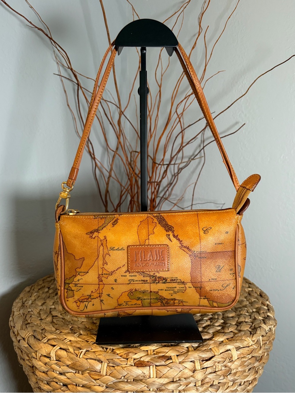 ALVIERO MARTINI MAP PRINT POCHETTE